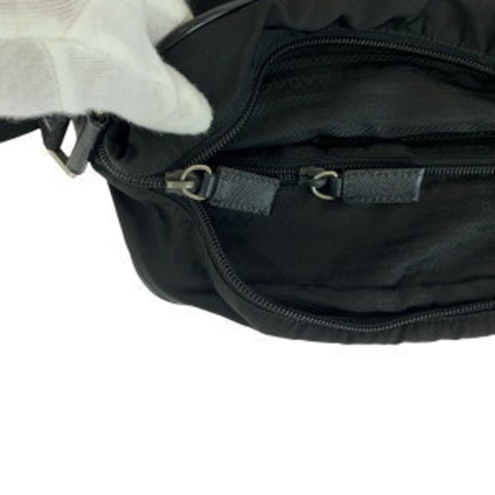 Prada Nylon Leather Shoulder Triangular Tessuto B… - image 5